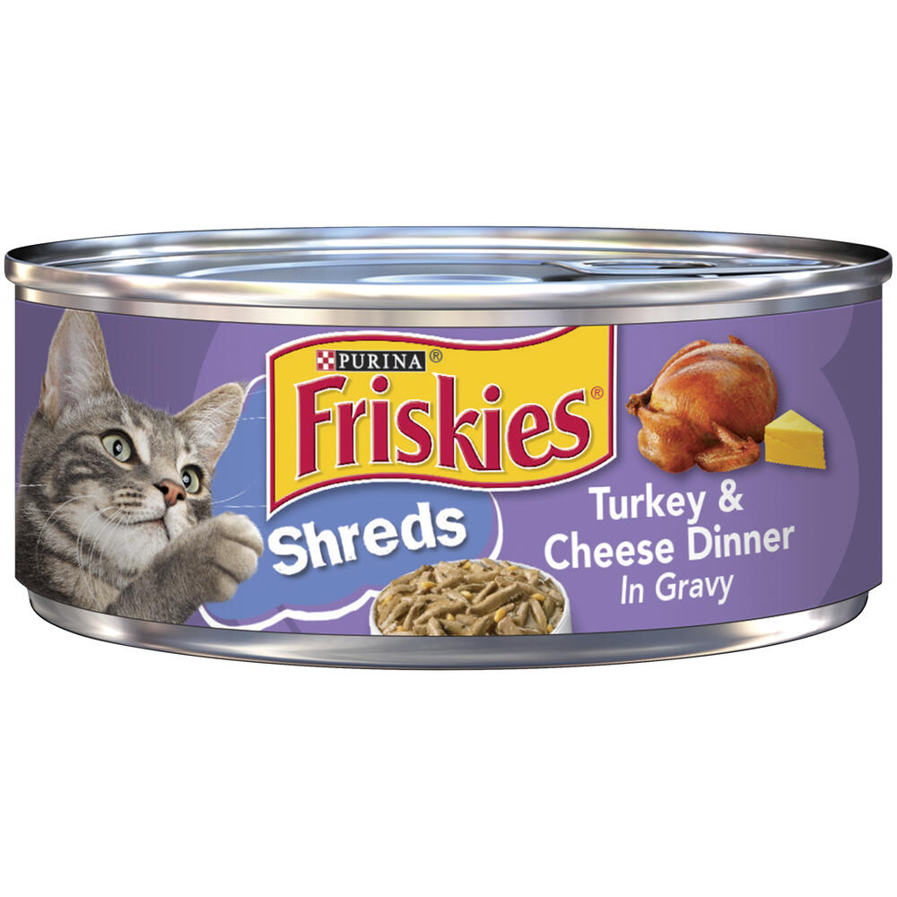Friskies® Savory Shreds Turkey & Cheese Dinner in Gravy Wet Cat Food - 5.5 oz