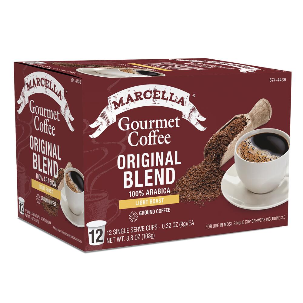 Marcella® Gourmet Coffee Original Blend Light Roast Coffee Pods - 12 Count