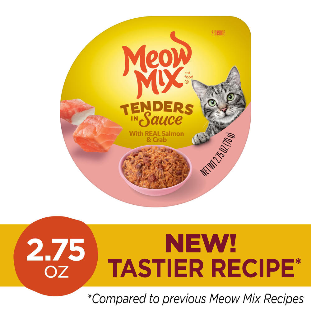 Meow Mix® Tenders in Sauce Salmon & Crab Wet Cat Food - 2.75 oz