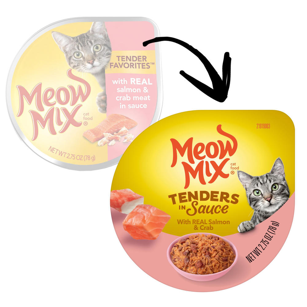 Meow Mix® Tenders in Sauce Salmon & Crab Wet Cat Food - 2.75 oz
