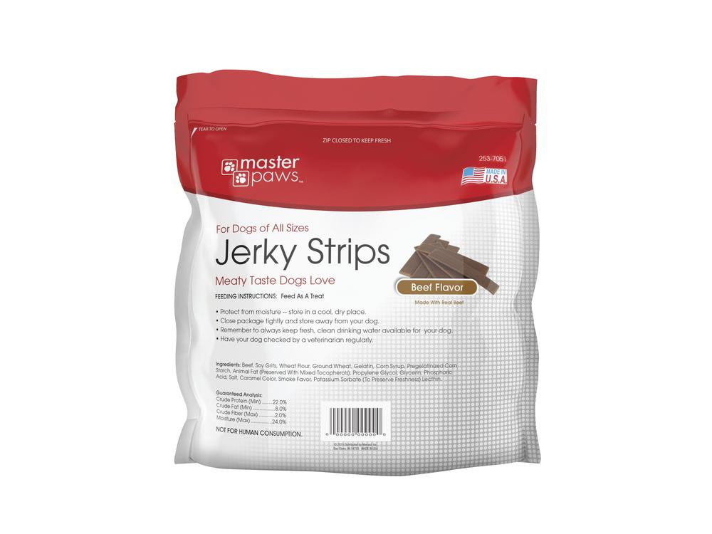 Master Paws Beef Flavor Jerky Strips Dog Treats - 25 oz