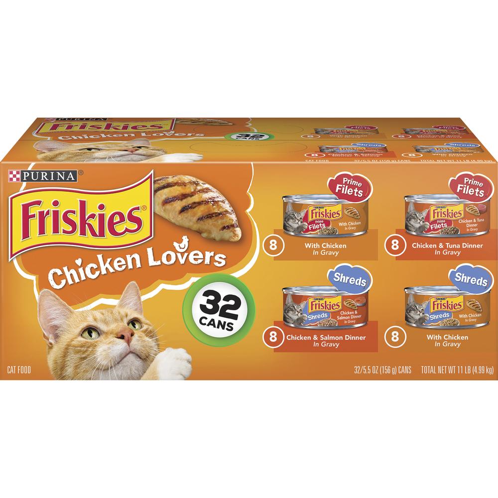 Friskies Chicken Lovers Wet Cat Food Variety Pack - 32 count