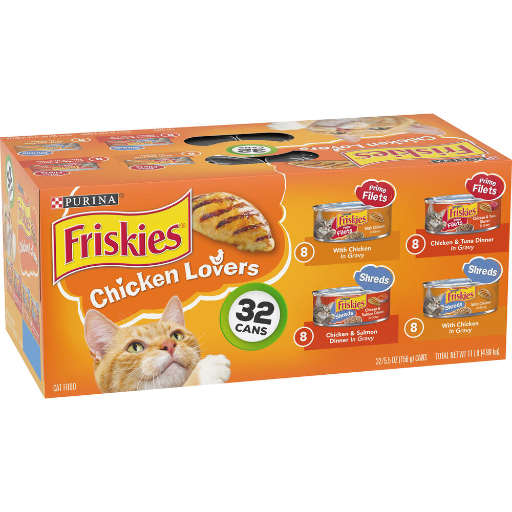 Friskies Chicken Lovers Wet Cat Food Variety Pack - 32 count