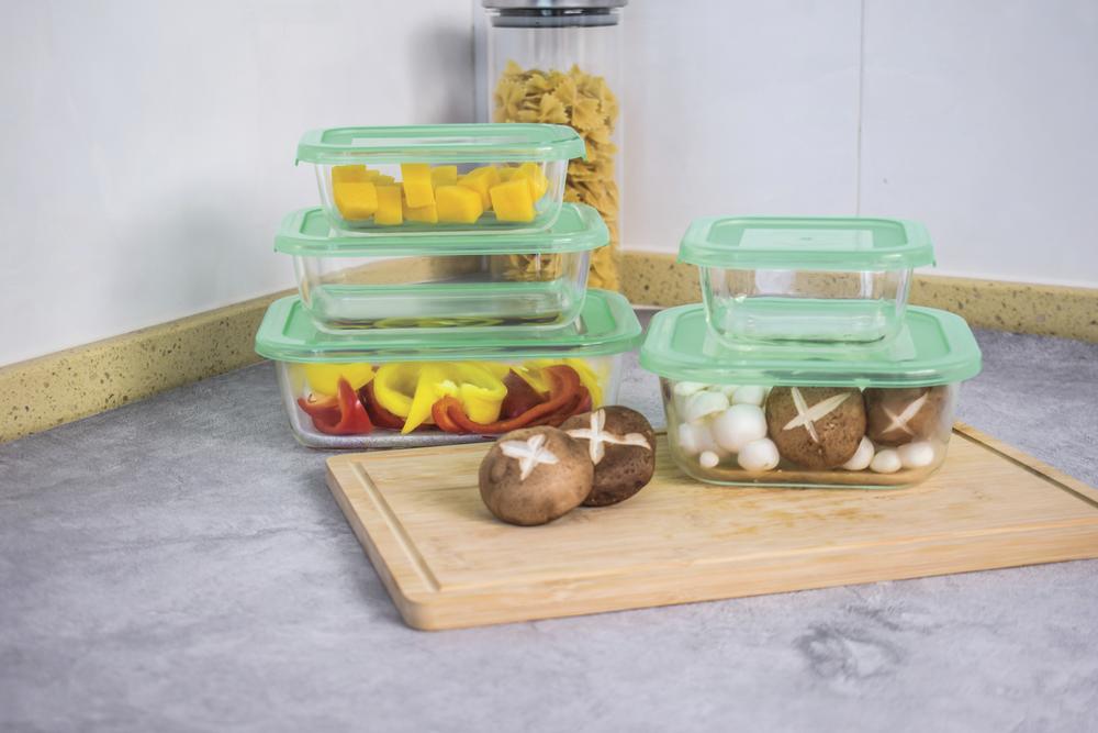 "10-Piece Glass Food Storage Container Set – Airtight & Leak-Proof"