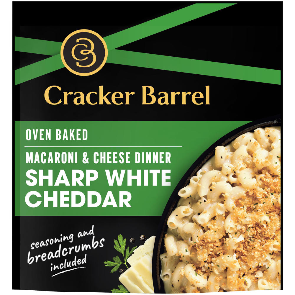 Cracker Barrel Sharp White Cheddar Oven Baked Macaroni & Cheese Dinner - 12.34 oz