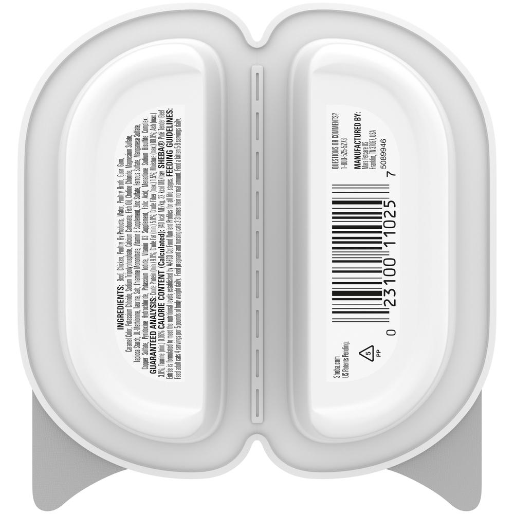 PreviousNext Sheba Perfect Portions™ Pate Tender Beef Entree Wet Cat Food - 2.64 oz.