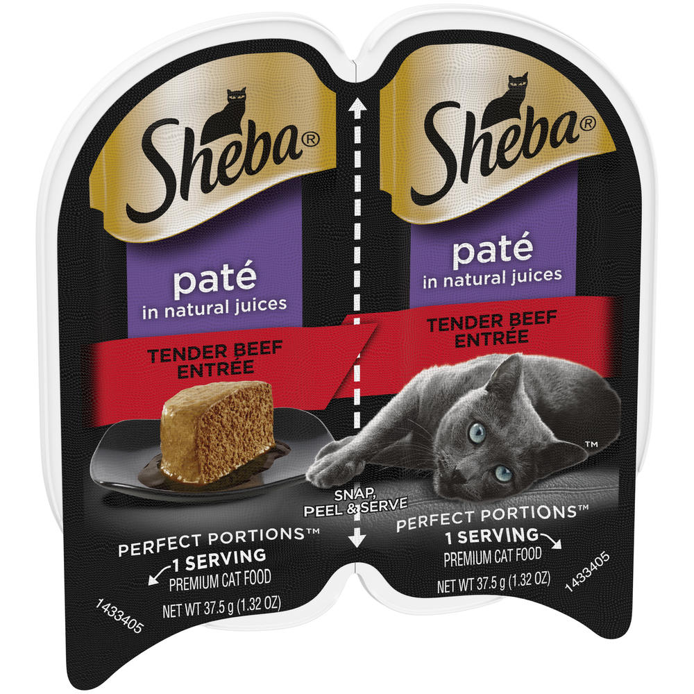 PreviousNext Sheba Perfect Portions™ Pate Tender Beef Entree Wet Cat Food - 2.64 oz.