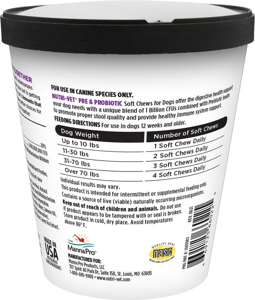 PreviousNext Nutri-Vet Pre & Probiotic Pet Soft Chews - 120 ct