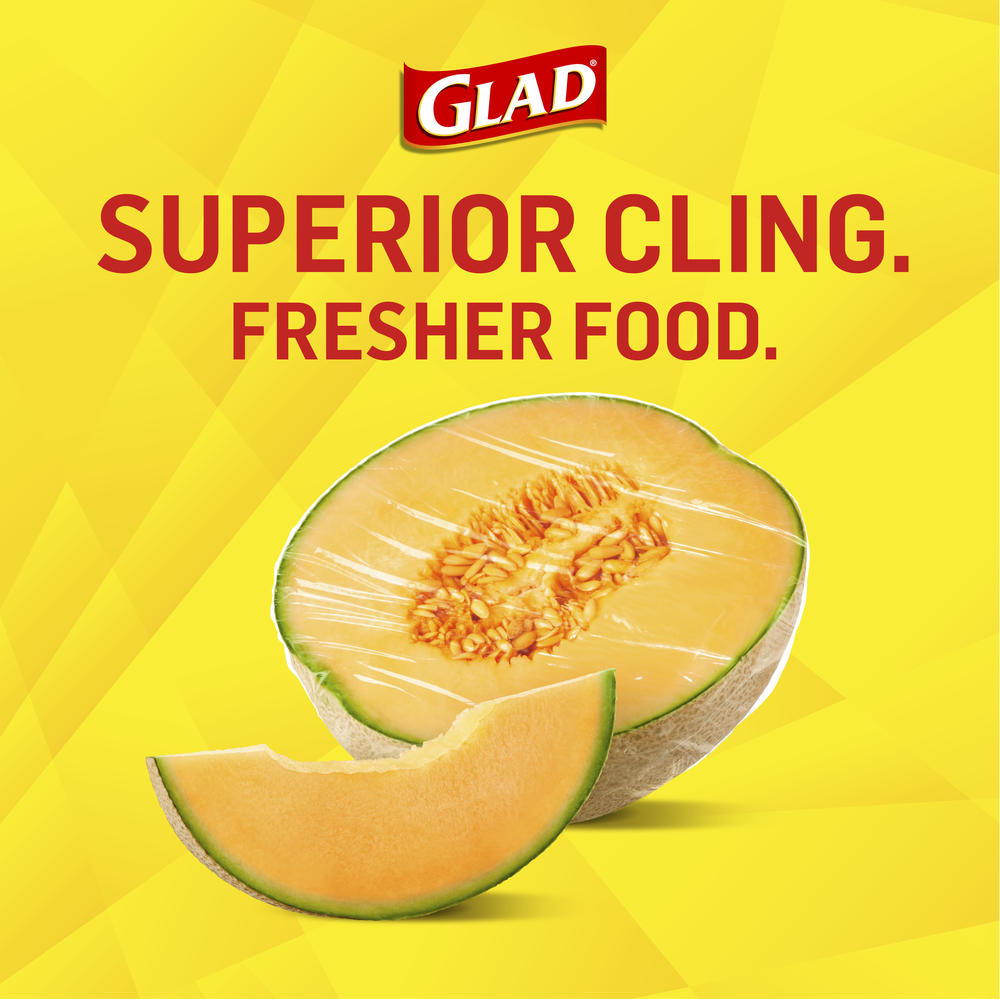 "Glad® Cling 'N Seal™ Clear Food Wrap - 400 sq. ft. Roll for Ultimate Freshness and Protection"