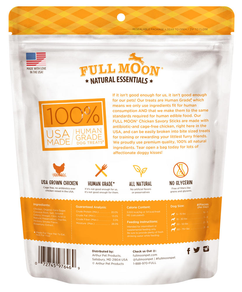 Full Moon Chicken Savory Sticks Dog Treats - 16 oz.