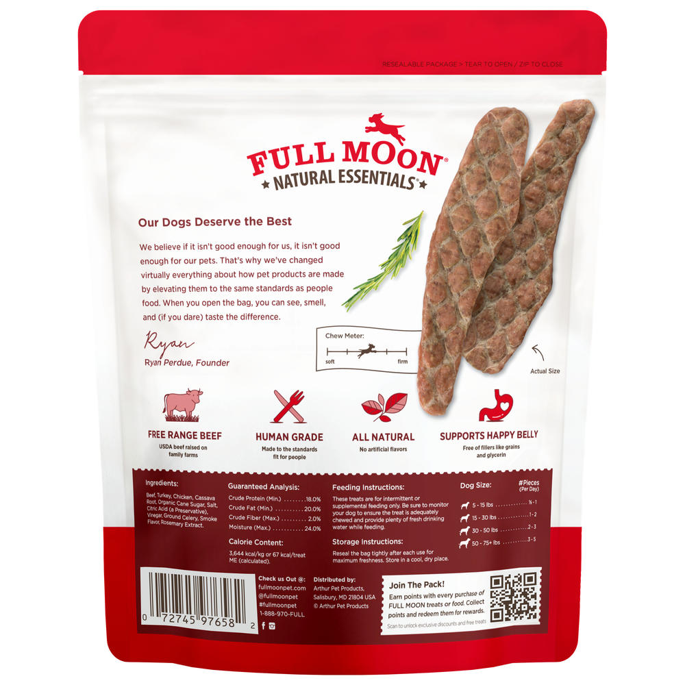 Full Moon Beef Jerky Tenders Dog Treats - 14 oz.