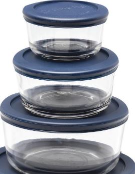 "Anchor Hocking® 8-Piece Glass Food Storage Container Set"