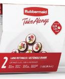 "Rubbermaid® TakeAlongs® 2-Piece 1-Gallon Rectangular Plastic Food Storage Containers"