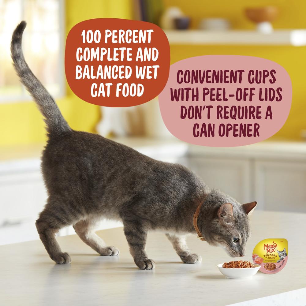 Meow Mix® Tenders in Sauce Wet Cat Food With Real Salmon & Crab - 2.75 oz