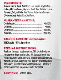 Ultra Chewy Steel Bone Regular Beef Dental Dog Treats - 8 Count