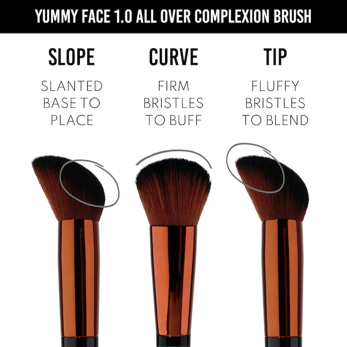 Danessa Myricks Beauty Yummy Face 1.0 All Over Complexion Brush - For Foundation, Blush, Bronzer & Powder