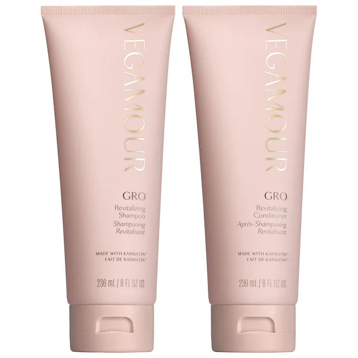 Vegamour GRO Revitalizing Shampoo and Conditioner Set for Thinning Hair