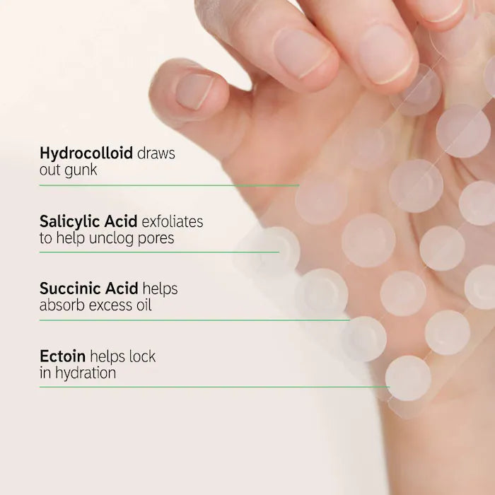 The INKEY List Hydrocolloid Invisible Pimple Patches + Salicylic Acid