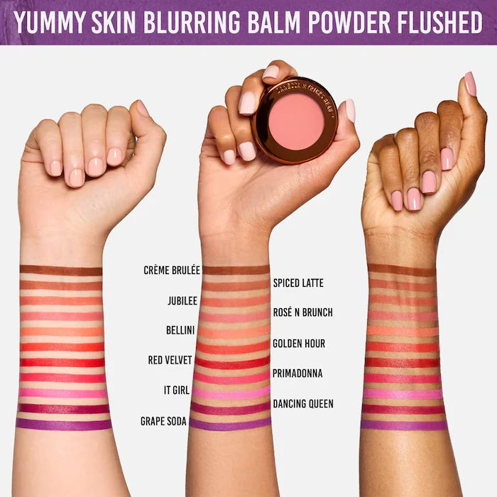 Danessa Myricks Beauty Yummy Skin Blurring Balm Powder Flushed - Matte Color for Cheek & Lip