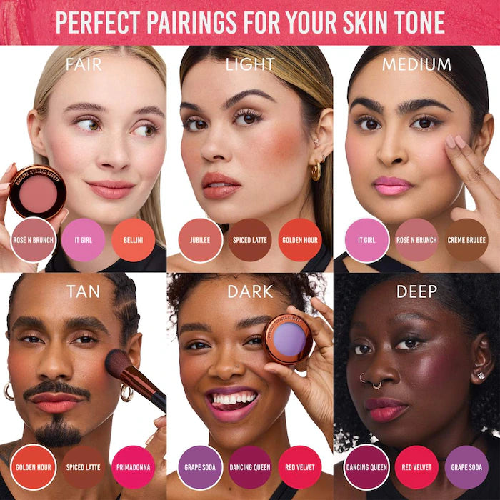 Danessa Myricks Beauty Yummy Skin Blurring Balm Powder Flushed - Matte Color for Cheek & Lip