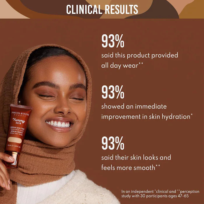 Danessa Myricks Beauty Yummy Skin Soothing Serum Skin Tint Foundation with Peptides + Ceramides