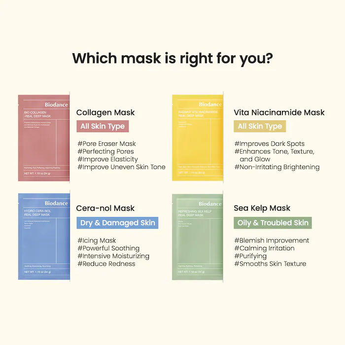 Biodance Bio Collagen Real Deep Mask for Pore Minimizing & Firming Care
