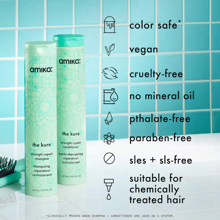 amika Mane Menders Strength Repair Shampoo + Conditioner Set