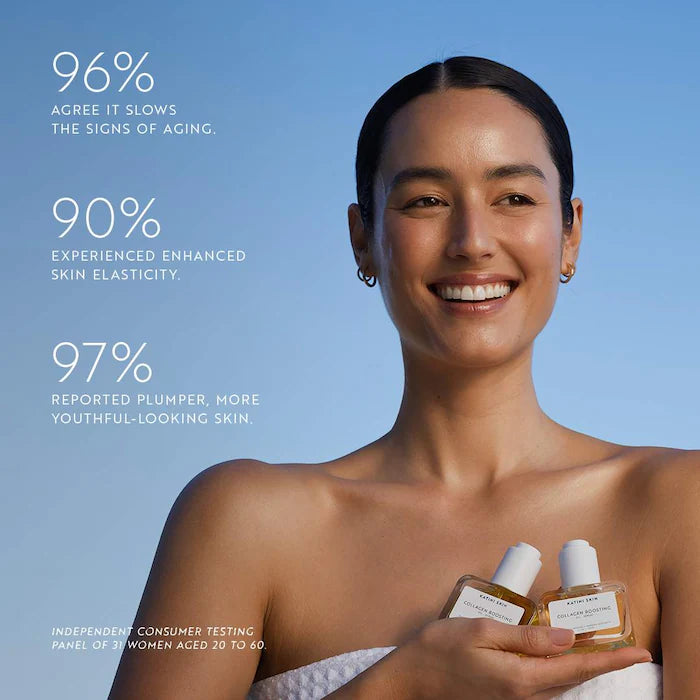 atini Skin Collagen Boosting Oil Serum for Restoring Elasticity and Plumping Skin + Squalane