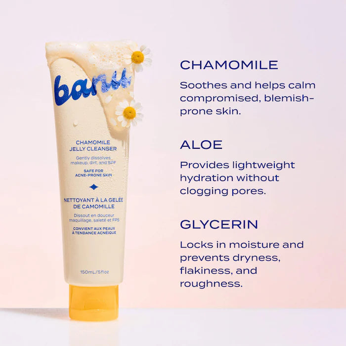 banu Hydrating and Makeup Removing Jelly Cleanser with Glycerin and Chamomile