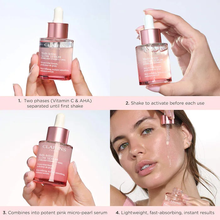 Clarins Multi-Active Brightening Glow Serum with Vitamin C + AHA