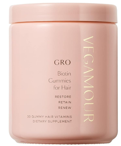 VEGAMOUR GRO Biotin Gummies β Strawberry Flavor | 30 Gummies for Healthy Hair