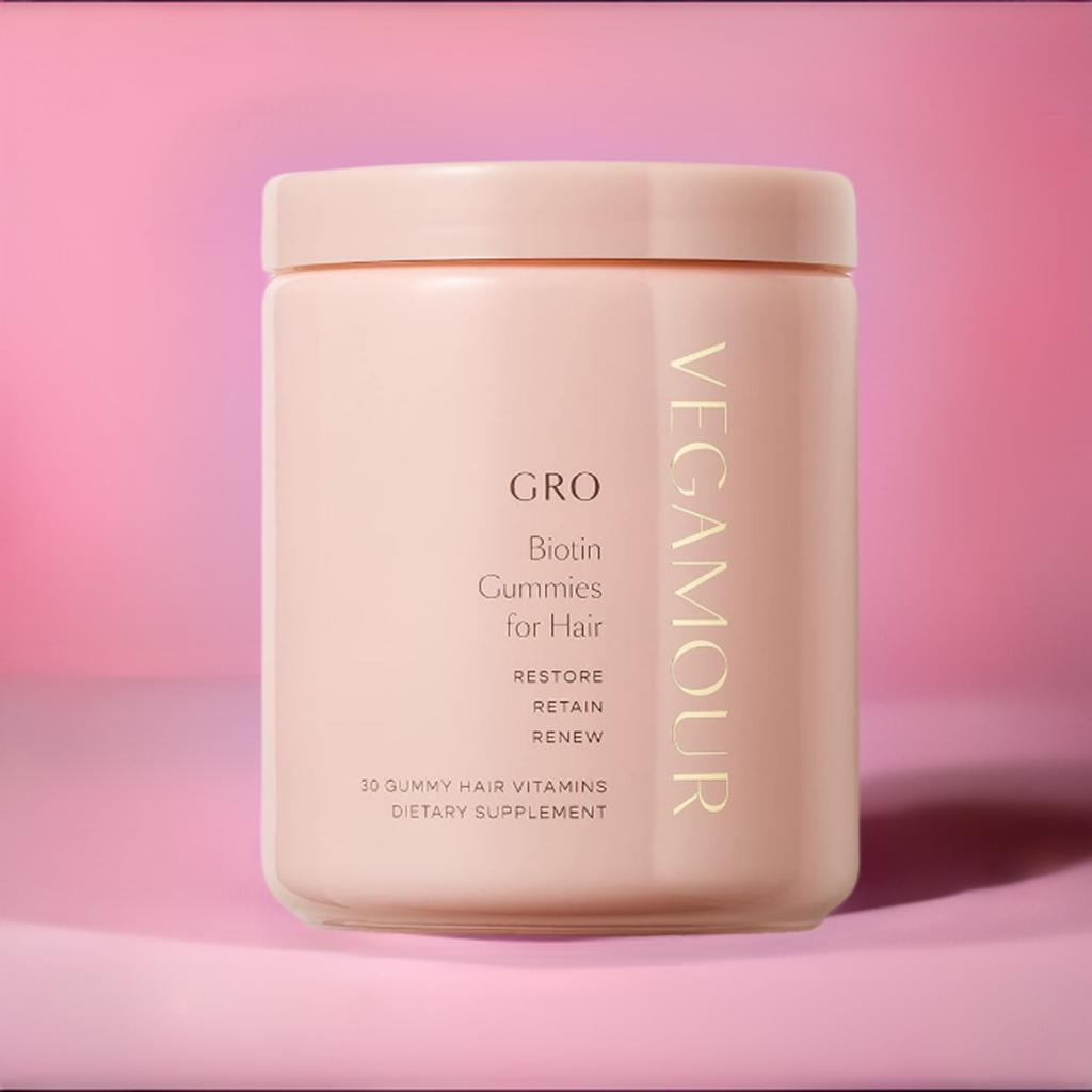 VEGAMOUR GRO Biotin Gummies β Strawberry Flavor | 30 Gummies for Healthy Hair