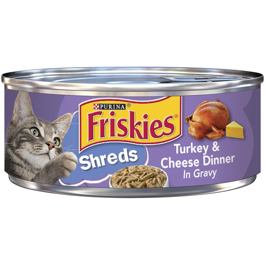 Friskies® Savory Shreds Turkey & Cheese Dinner in Gravy Wet Cat Food - 5.5 oz