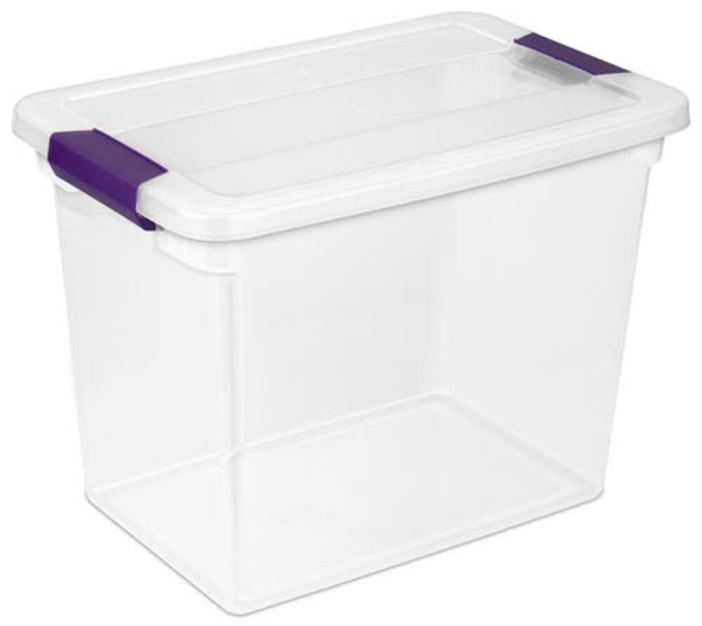 Sterilite® 27-Quart ClearView Latch™ Storage Tote – Durable, Stackable Storage Solution