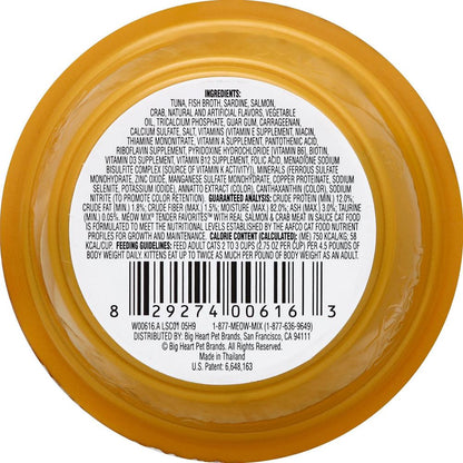 Meow Mix® Tenders in Sauce Wet Cat Food With Real Salmon & Crab - 2.75 oz