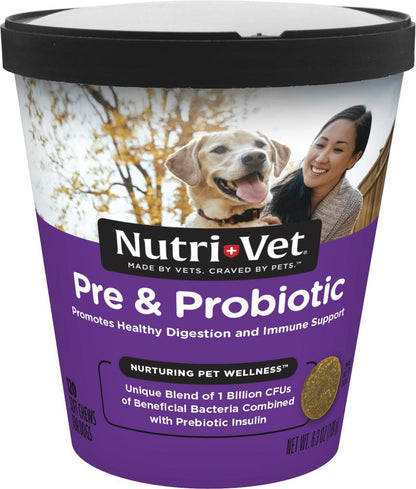 PreviousNext Nutri-Vet Pre & Probiotic Pet Soft Chews - 120 ct