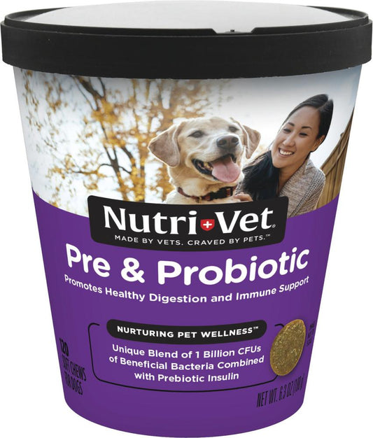 PreviousNext Nutri-Vet Pre & Probiotic Pet Soft Chews - 120 ct