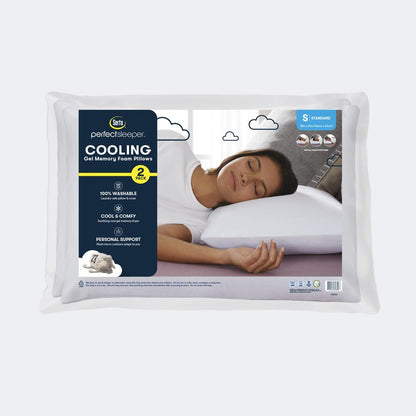 Serta 2-Pack Memory Foam Cluster Pillows - Comfortable and Supportive for Home Use