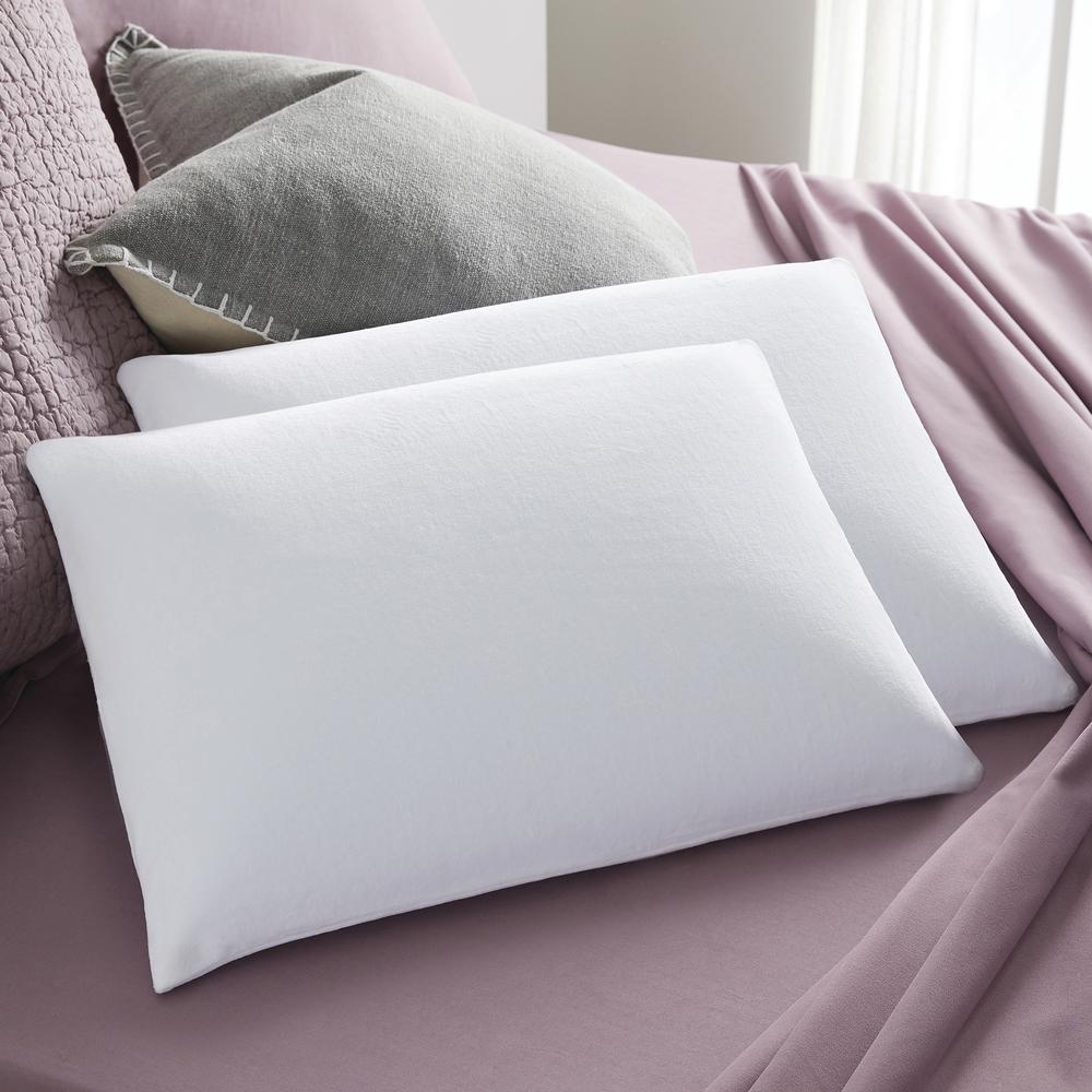 Serta 2-Pack Memory Foam Cluster Pillows - Comfortable and Supportive for Home Use