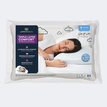 Serta Perfect Sleeper Triple Layer Comfort Memory Foam Bed Pillow - Comfortable and Supportive Design