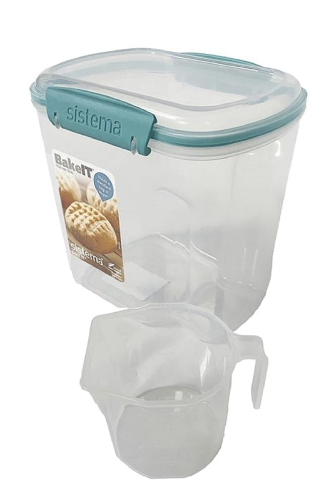 Sistema® BakeIt 2.4L Storage Container with Integrated Cup – Perfect for Baking Storage