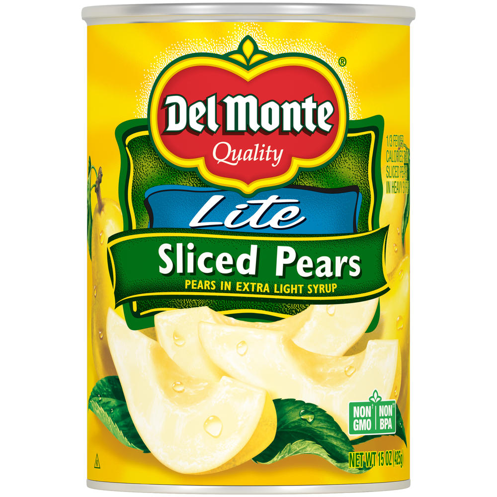 Del Monte® Lite Sliced Bartlett Pears In Extra Light Syrup - 15 oz