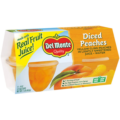 el Monte® California Yellow Cling Diced Peaches - 4 Count