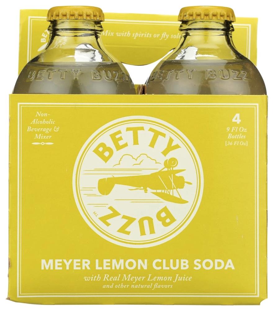 Betty Buzz™ Meyer Lemon Premium Sparkling Soda - 4 Pack