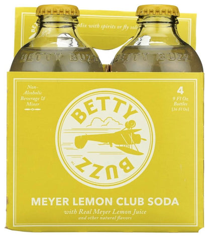 Betty Buzz™ Meyer Lemon Premium Sparkling Soda - 4 Pack
