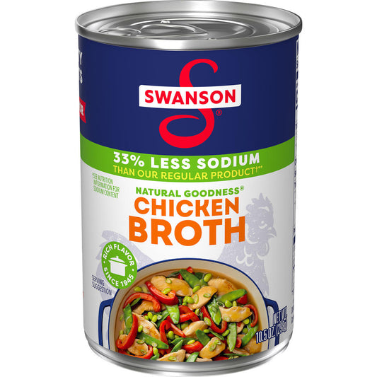 Swanson® 33% Less Sodium Chicken Broth - 10.5 oz