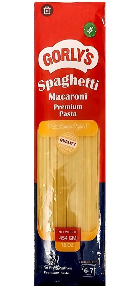 Gorly's Spaghetti Macaroni Premium Pasta - 16 oz Model Number: 10199284023465