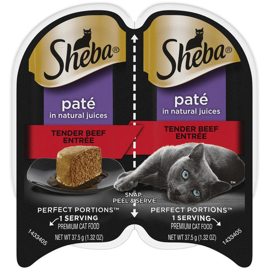 PreviousNext Sheba Perfect Portions™ Pate Tender Beef Entree Wet Cat Food - 2.64 oz.
