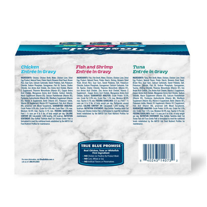 BLUE™ Tastefuls™ Entrees in Gravy Variety Pack Flaked Wet Cat Food - 24 Pack