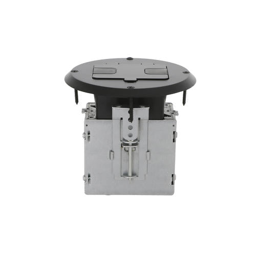 RACO 1-Gang Black Steel Round Floor Box Kit – Durable, Versatile Electrical Solution